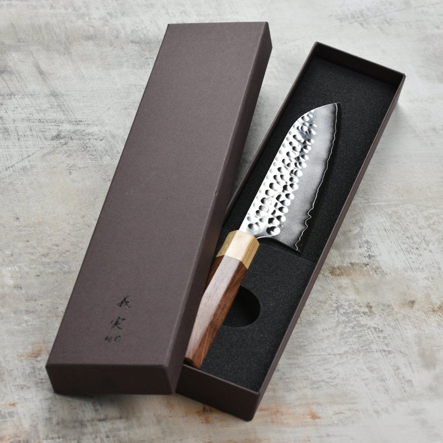 Yoshimi Kato Forged Ginsan Stainless Clad 6.7" Santoku