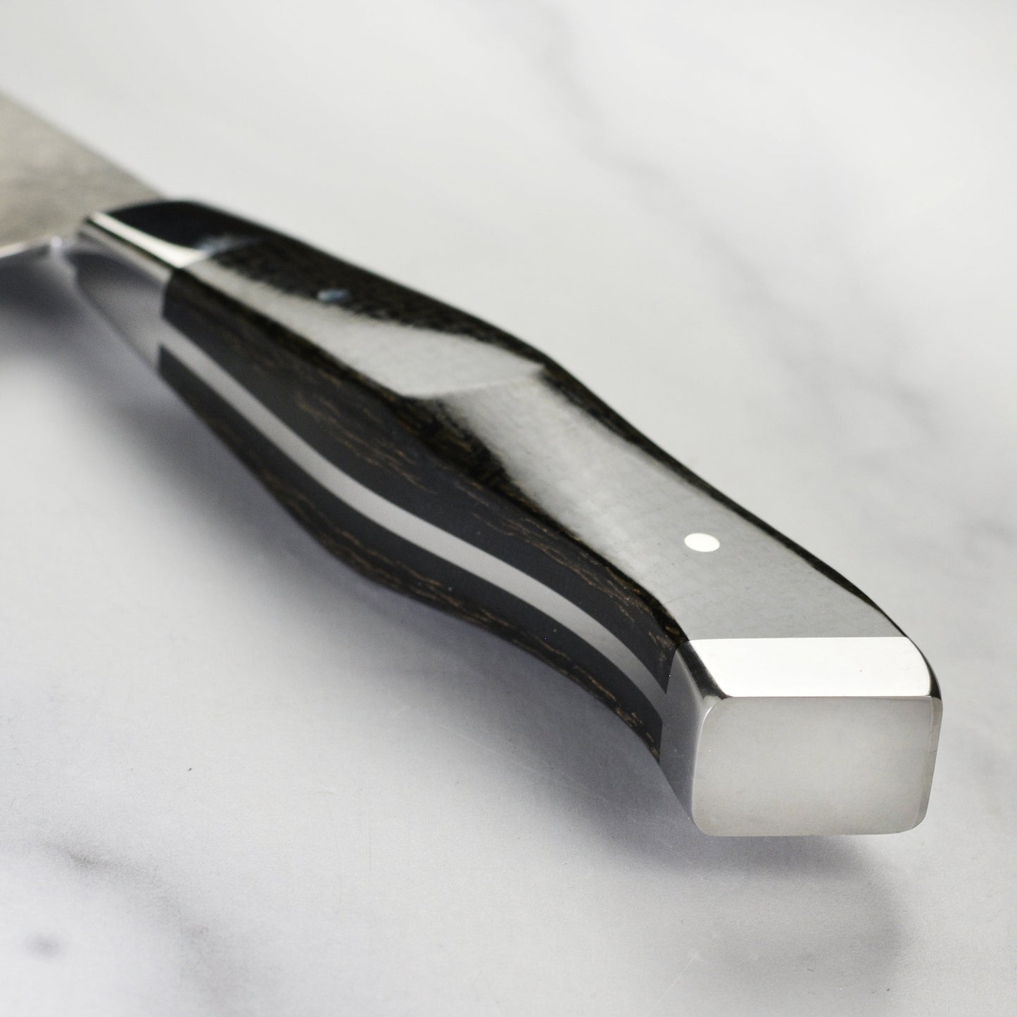 Town Cutler Carbon Pommel 8.5" Chef's Knife with Leather Sheath