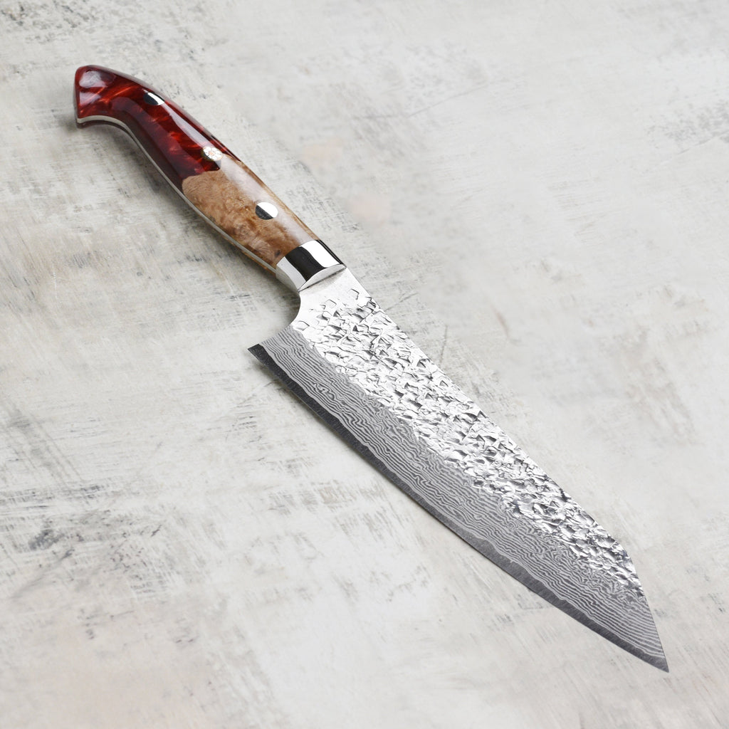 Kurosaki Shizuku Forged SG2 Damascus 6.7" Bunka with Saya