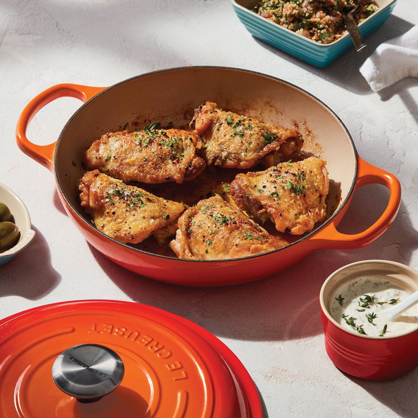 Le Creuset Signature Cast Iron 5-quart Flame Braiser