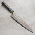 Saji Rainbow Damascus Nashiji 9.4" Gyuto, Stabilized Birch