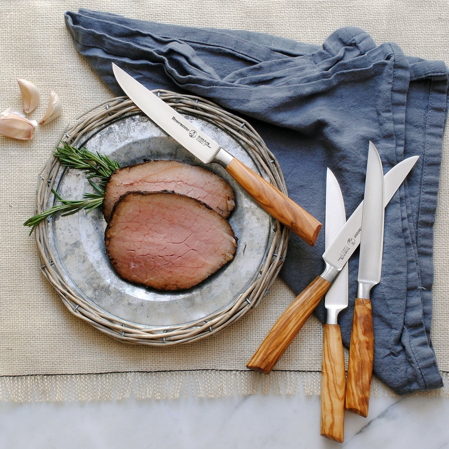 Messermeister Oliva Elite 4 Piece Steak Knife Set
