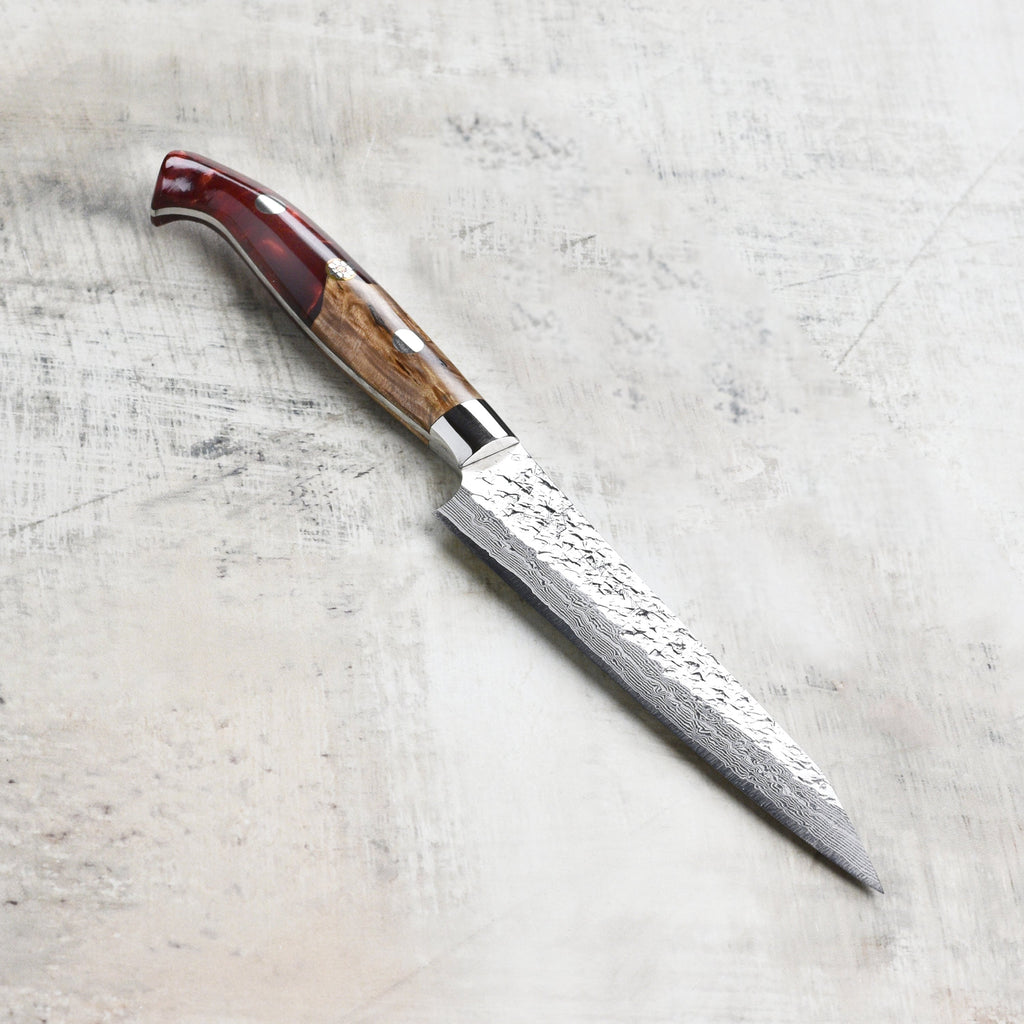 Kurosaki Shizuku Forged SG2 Damascus 5.1" Petty with Saya