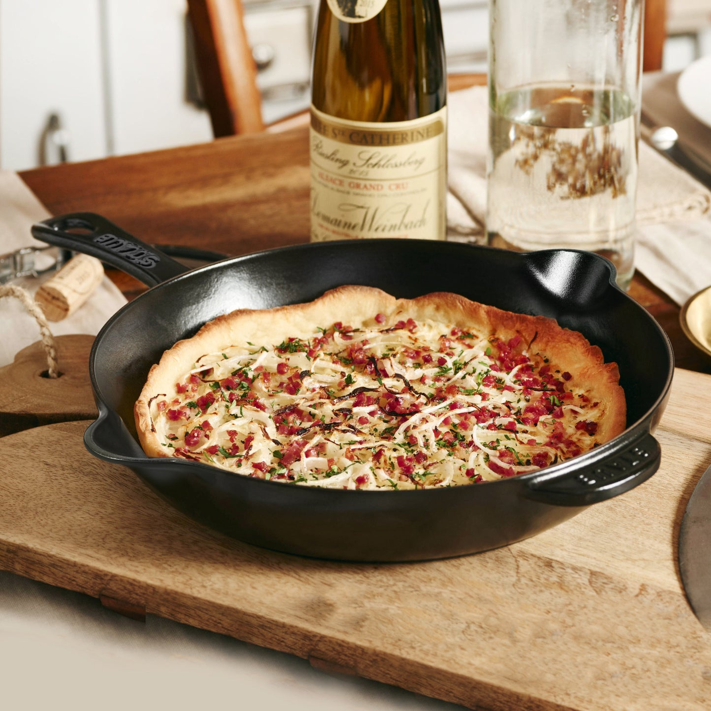 Staub 11" Matte Black Cast Iron Deep Traditional Skillet