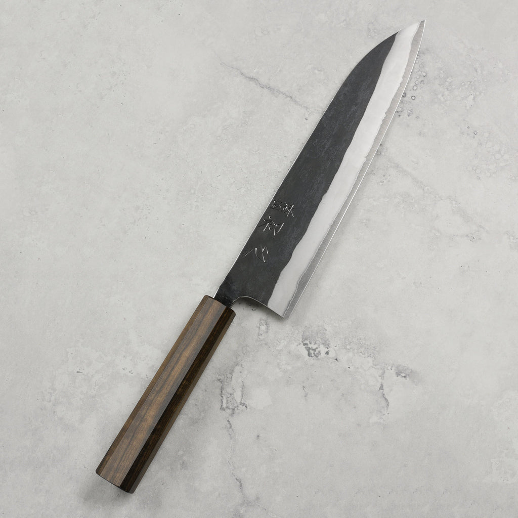Hatsukokoro Kurokaze Shirogami #2 Kurouchi Stainless Clad 8.25" Gyuto