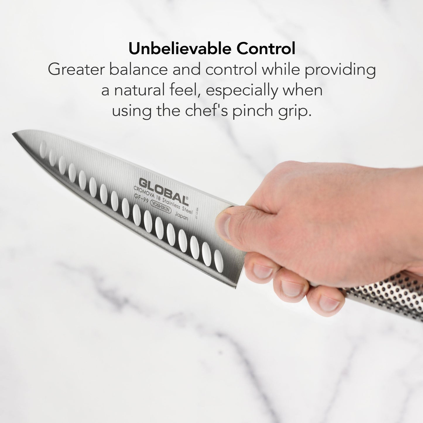 Global Model X 8" Hollow Edge Chef's Knife