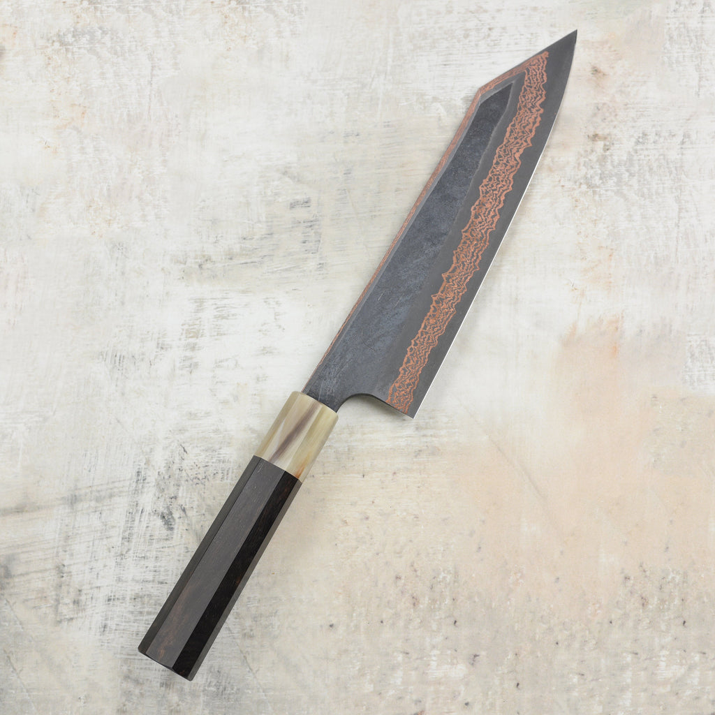 Hatsukokoro Yorokobi SLD Kurouchi Copper Damascus 8.25" Kiritsuke