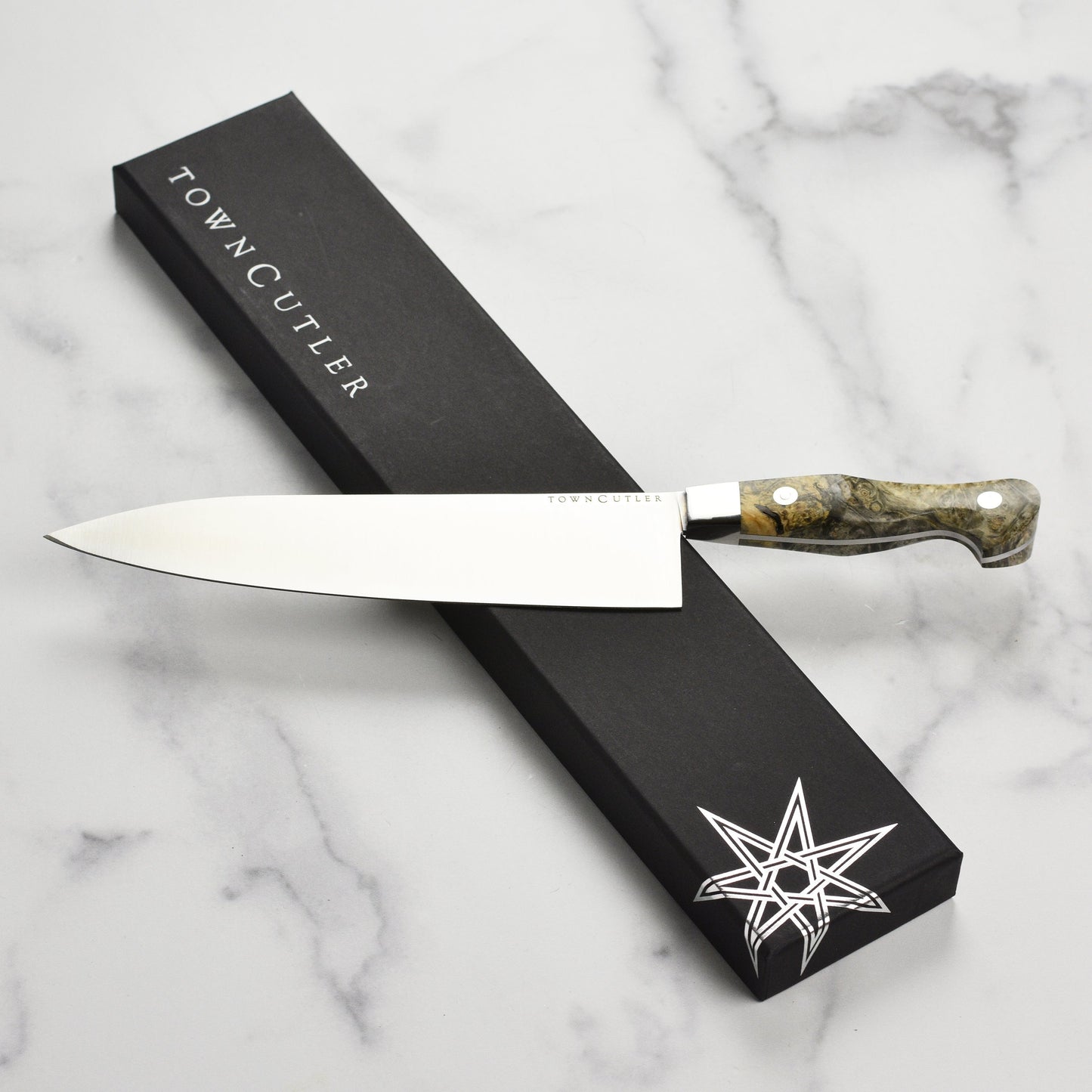 Town Cutler Classic AEB-L 8.5" Chef's Knife with Leather Sheath