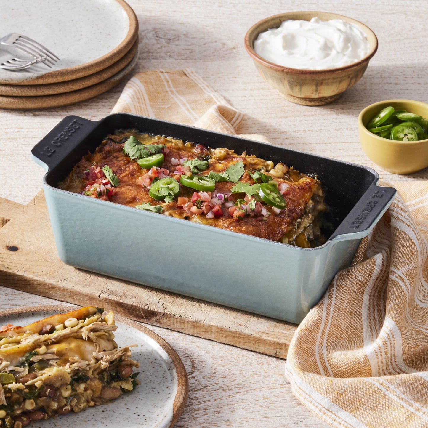 Le Creuset Signature Cast Iron 9 x 5" Sea Salt Loaf Pan