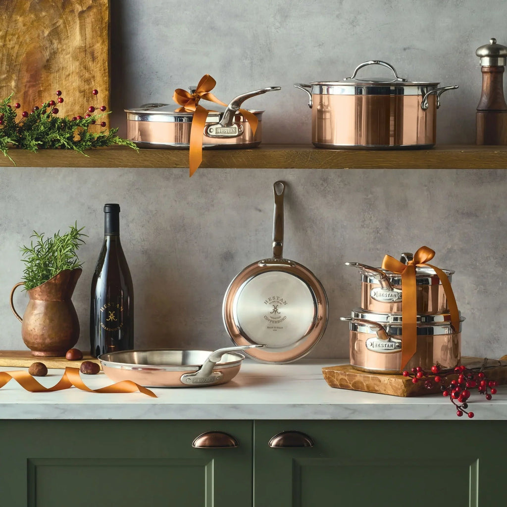 Hestan CopperBond 15 Piece Induction Copper Cookware & Stainless Bakeware Set