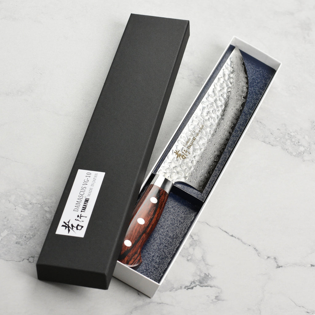 Takayuki Hammered Damascus 8.25" Butcher's Knife