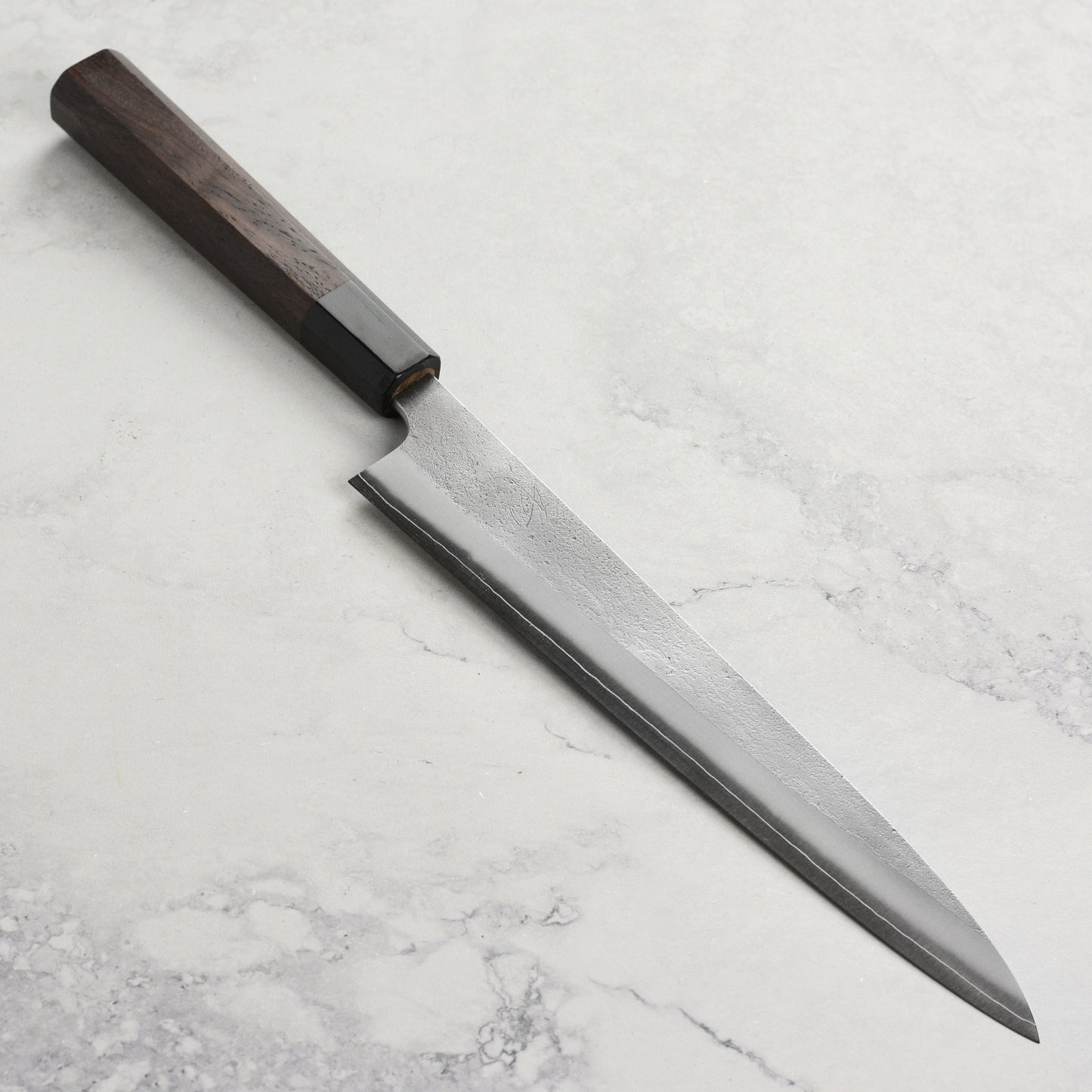 Yoshikane SKD Nashiji Stainless Clad 9.4" Sujihiki, Walnut