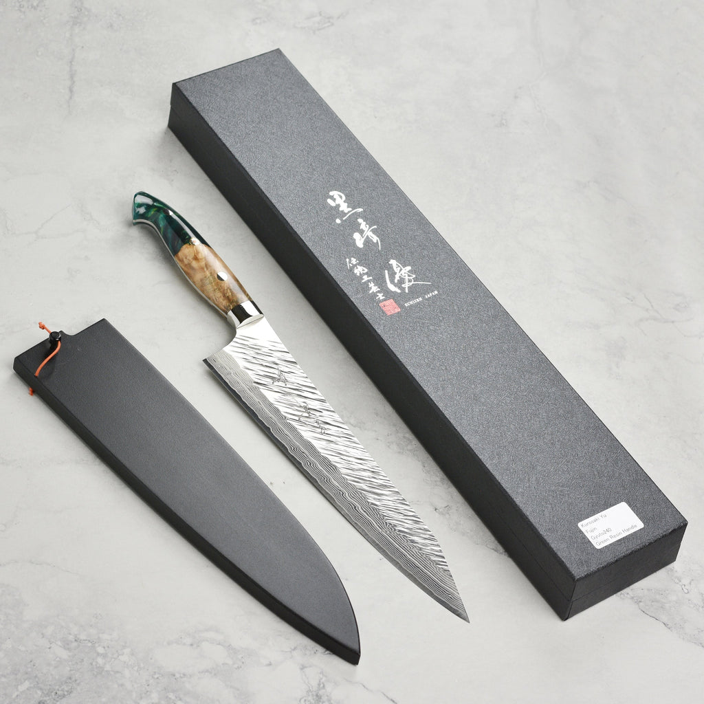 Kurosaki Fujin Forged SG2 Damascus 9.4" Gyuto with Saya