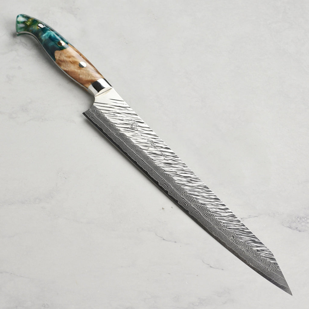 Kurosaki Fujin Forged SG2 Damascus 10.6" Sujihiki with Saya