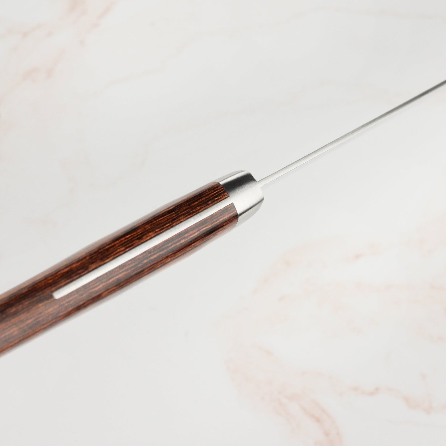 Masutani VG1 Hammered 6.7" Nakiri, Brown Handle