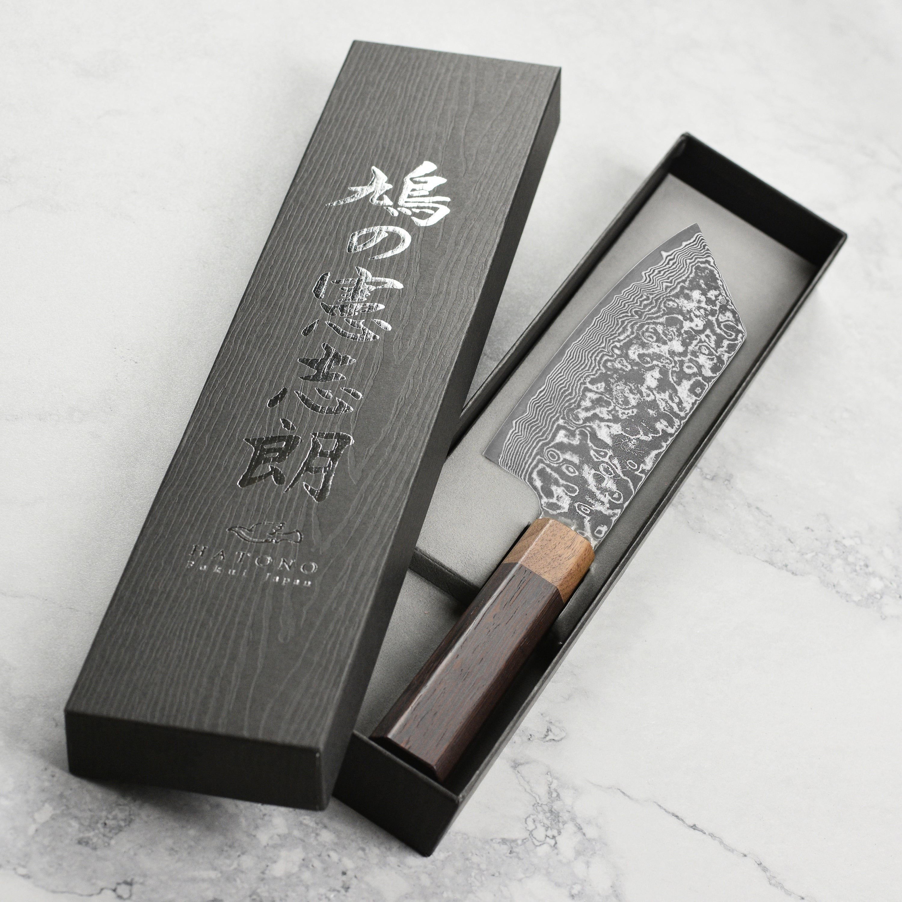 Hatono SG2 Kurozome Damascus 7" Bunka