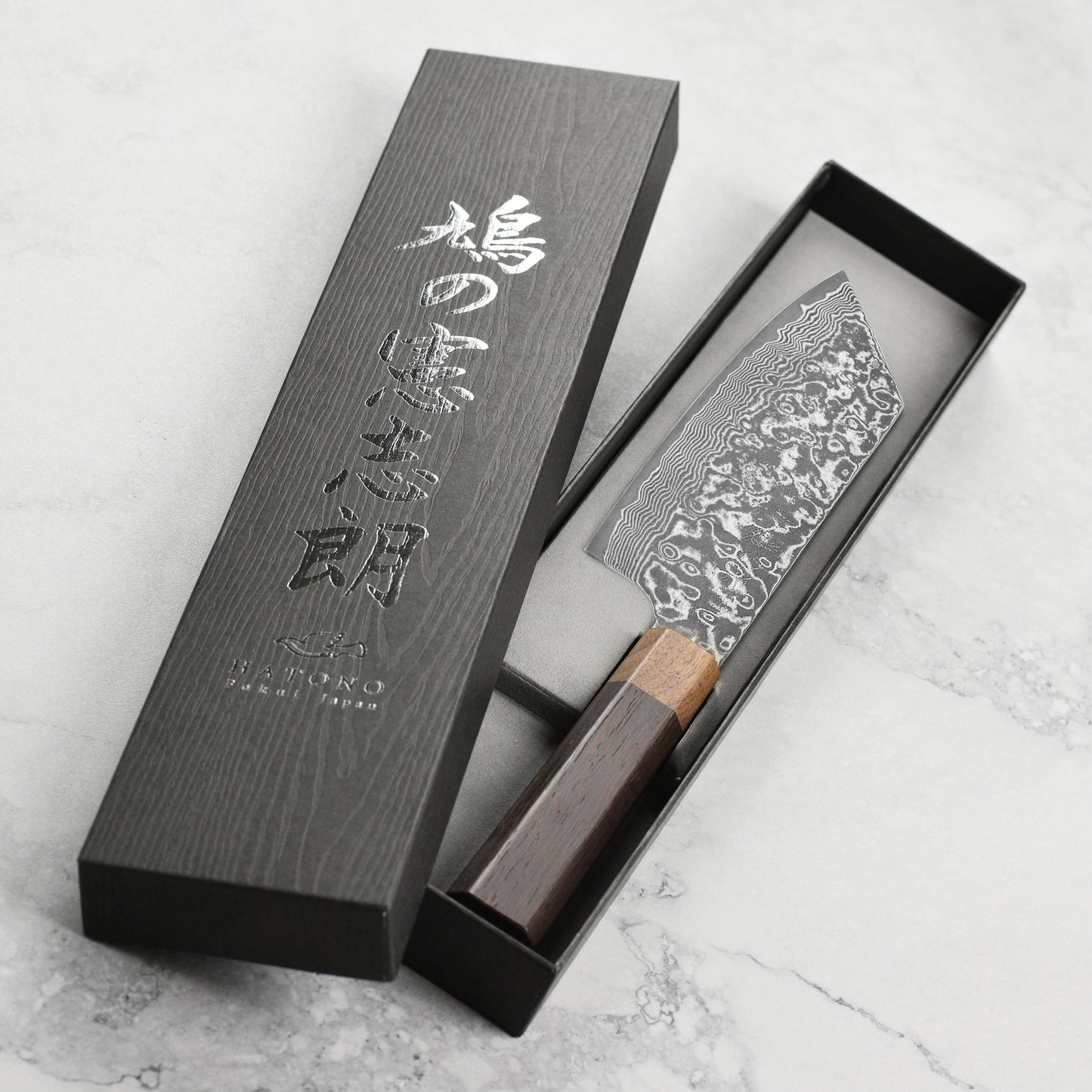 Hatono SG2 Kurozome Damascus 7" Bunka