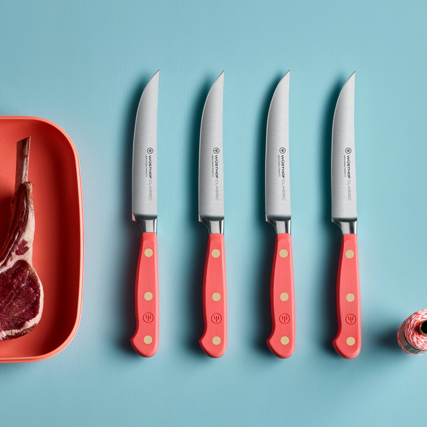 Wusthof Classic Coral Peach 4 Piece Steak Knife Set