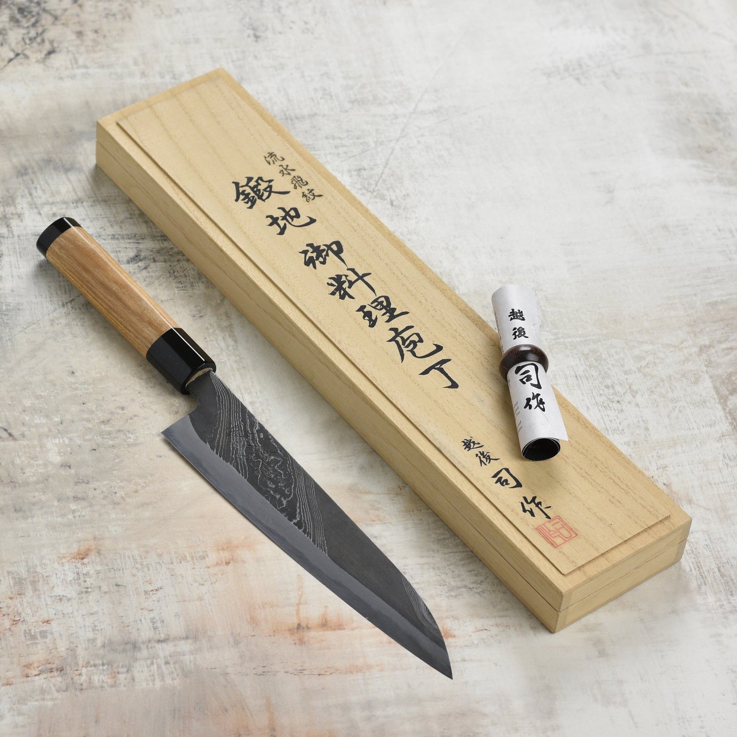 Tsukasa Hinoura River Jump Damascus 8.25" Gyuto