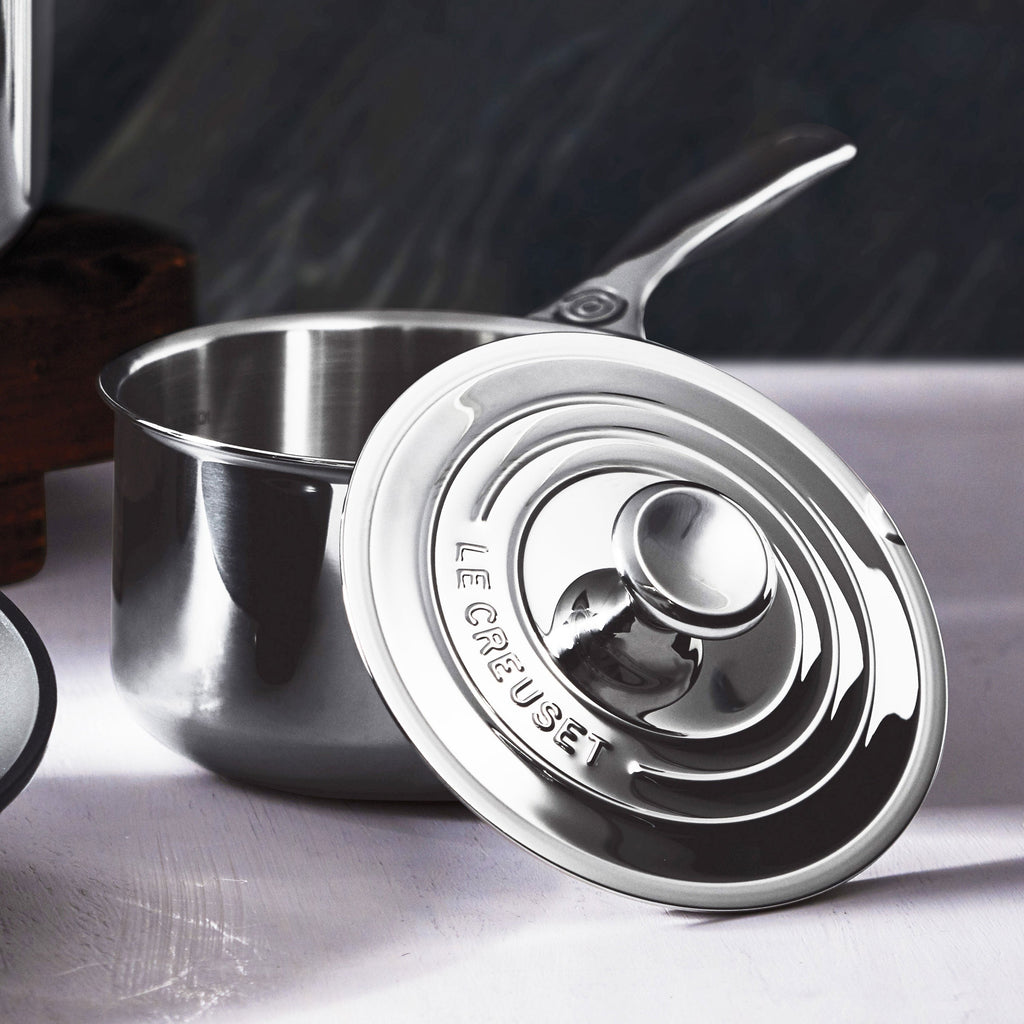 Le Creuset Stainless Steel 4 Piece Skillet & Saucepan Set