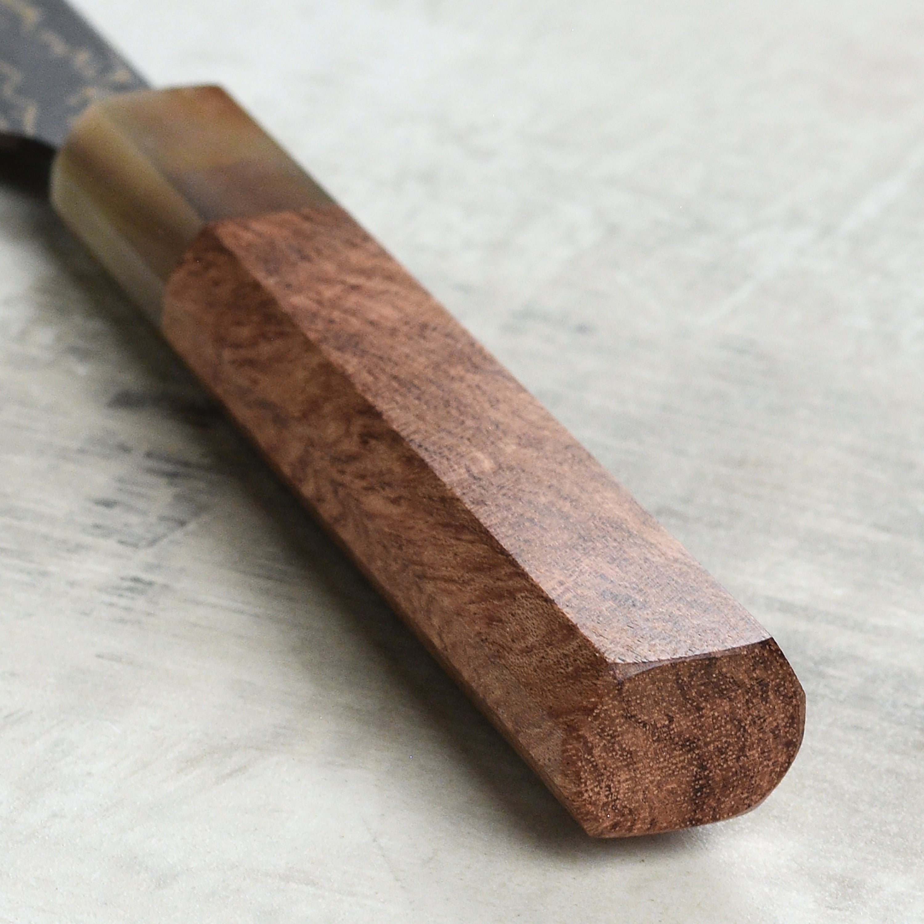 Saji Black Gold Damascus 5.1" Petty, Quince Wood