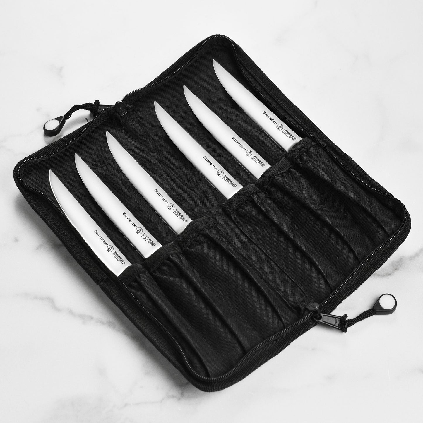 Messermeister Meridian Elite 6 Piece Steak Knife Set with Pouch