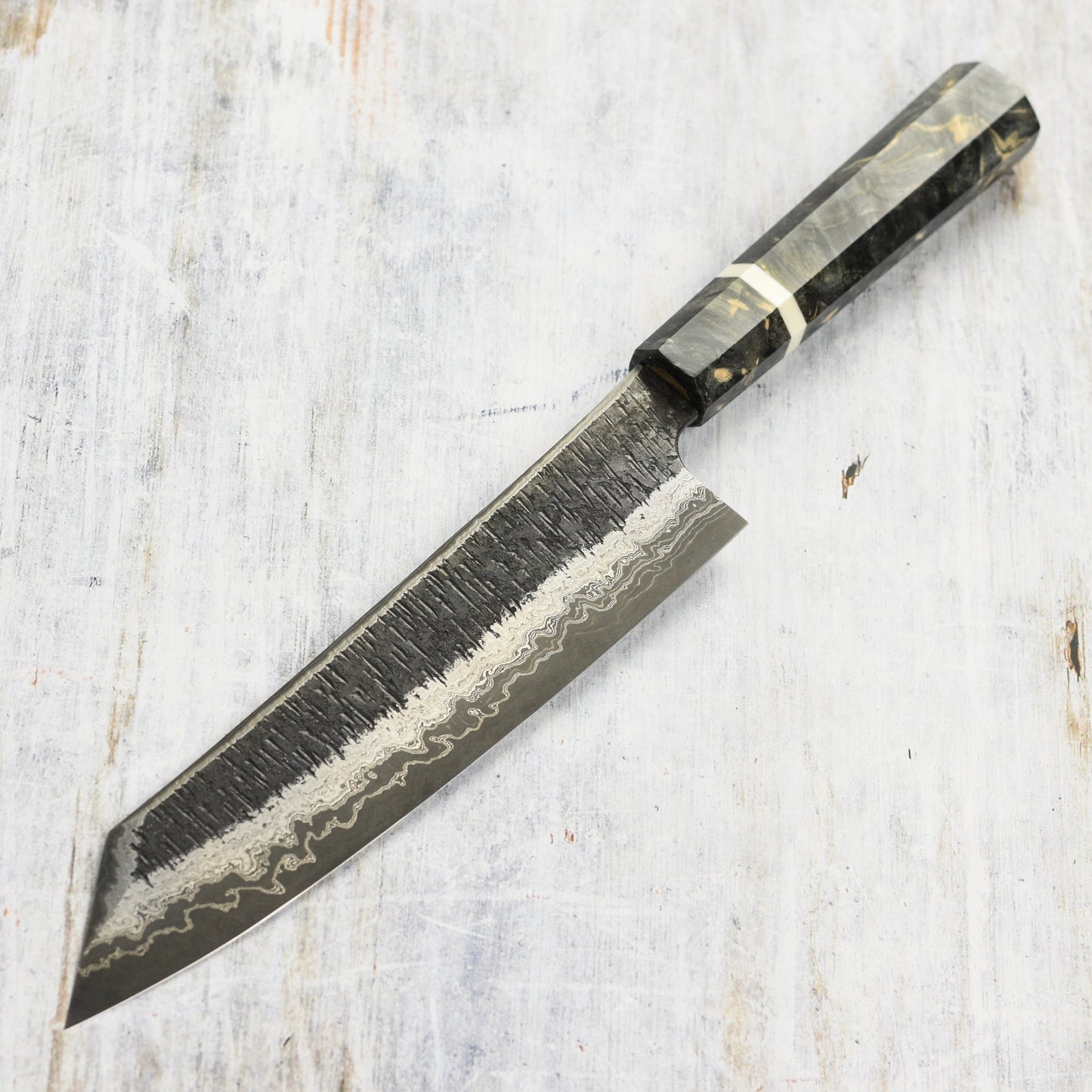 Hatsukokoro x Nigara Itadaki Coreless Damascus 9.4" Kiritsuke Gyuto