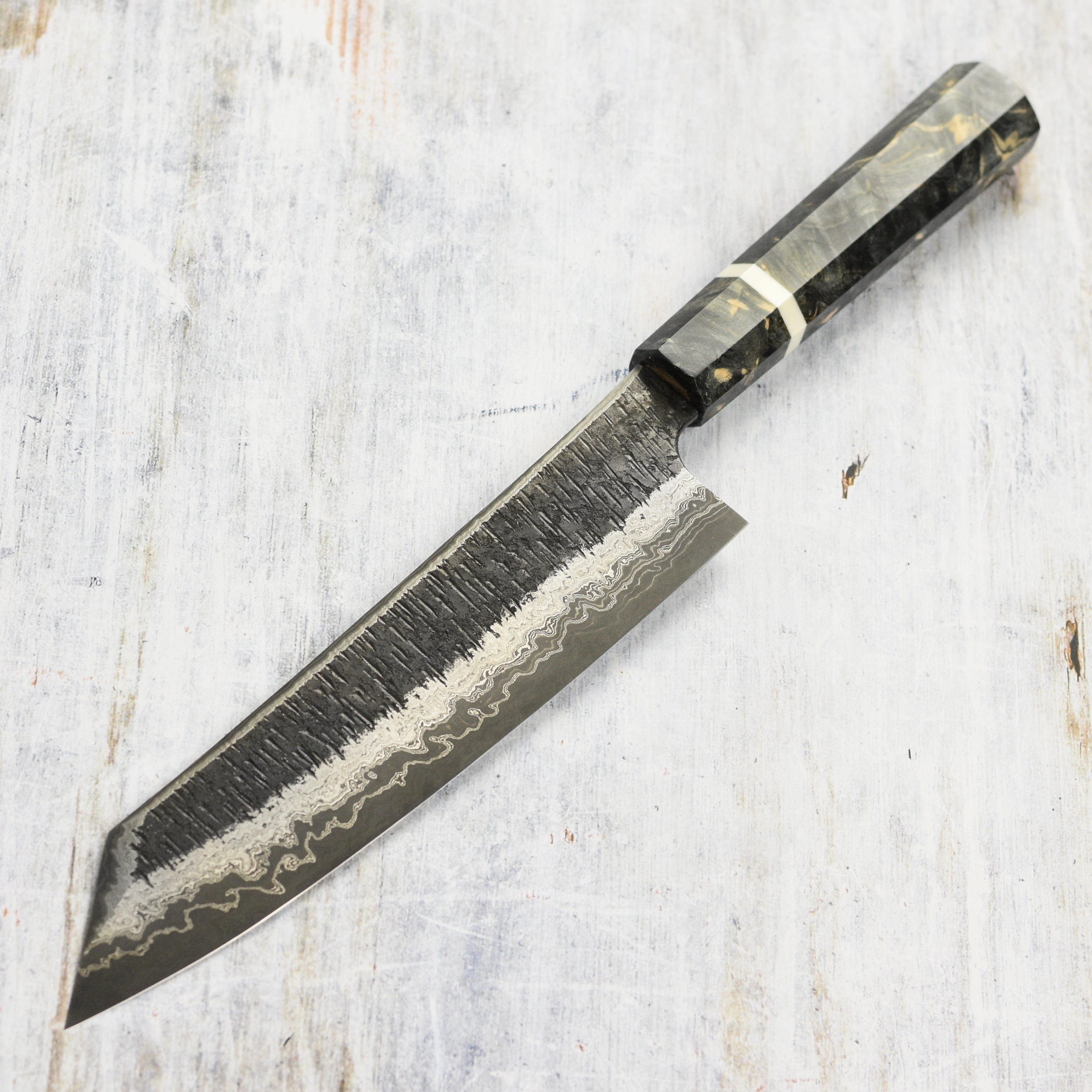Hatsukokoro x Nigara Itadaki Coreless Damascus 9.4" Kiritsuke Gyuto