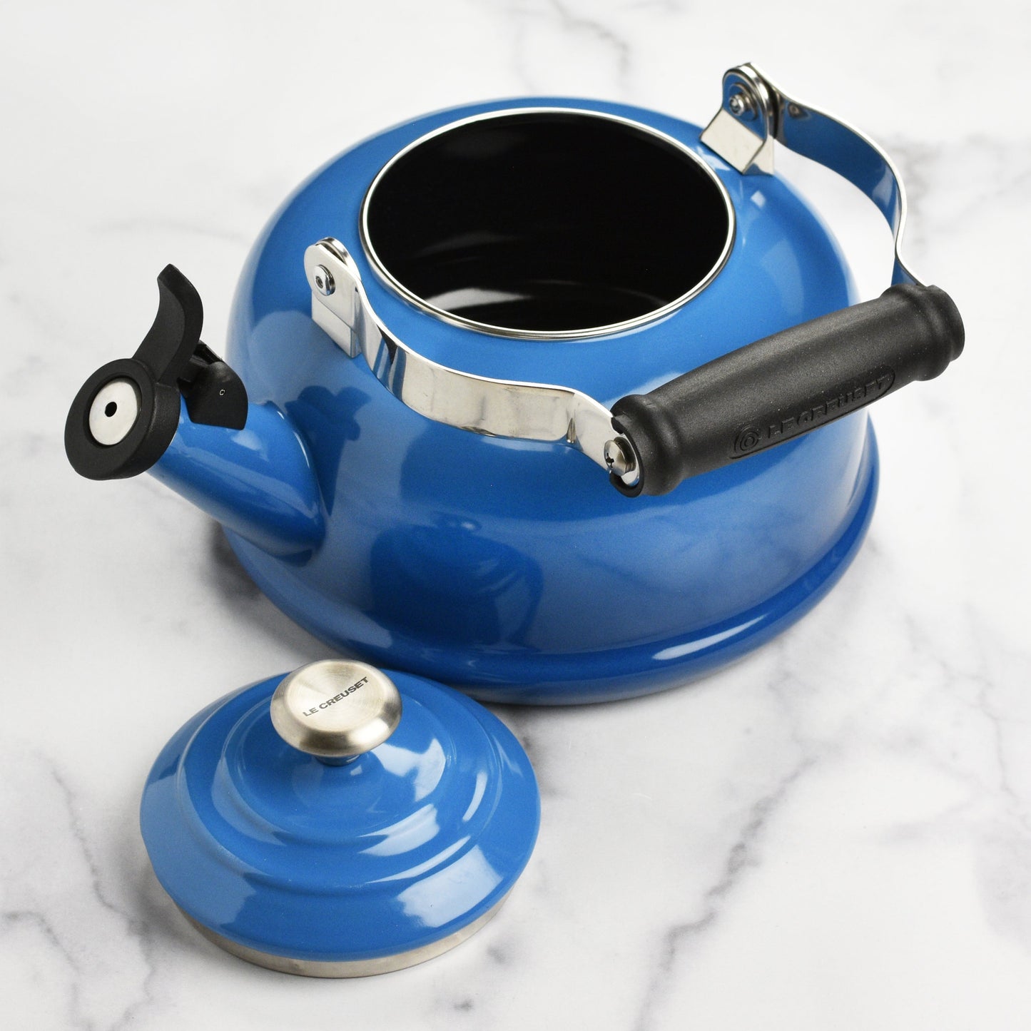 Le Creuset Enameled Steel 1.7-quart Marseille Whistling Tea Kettle