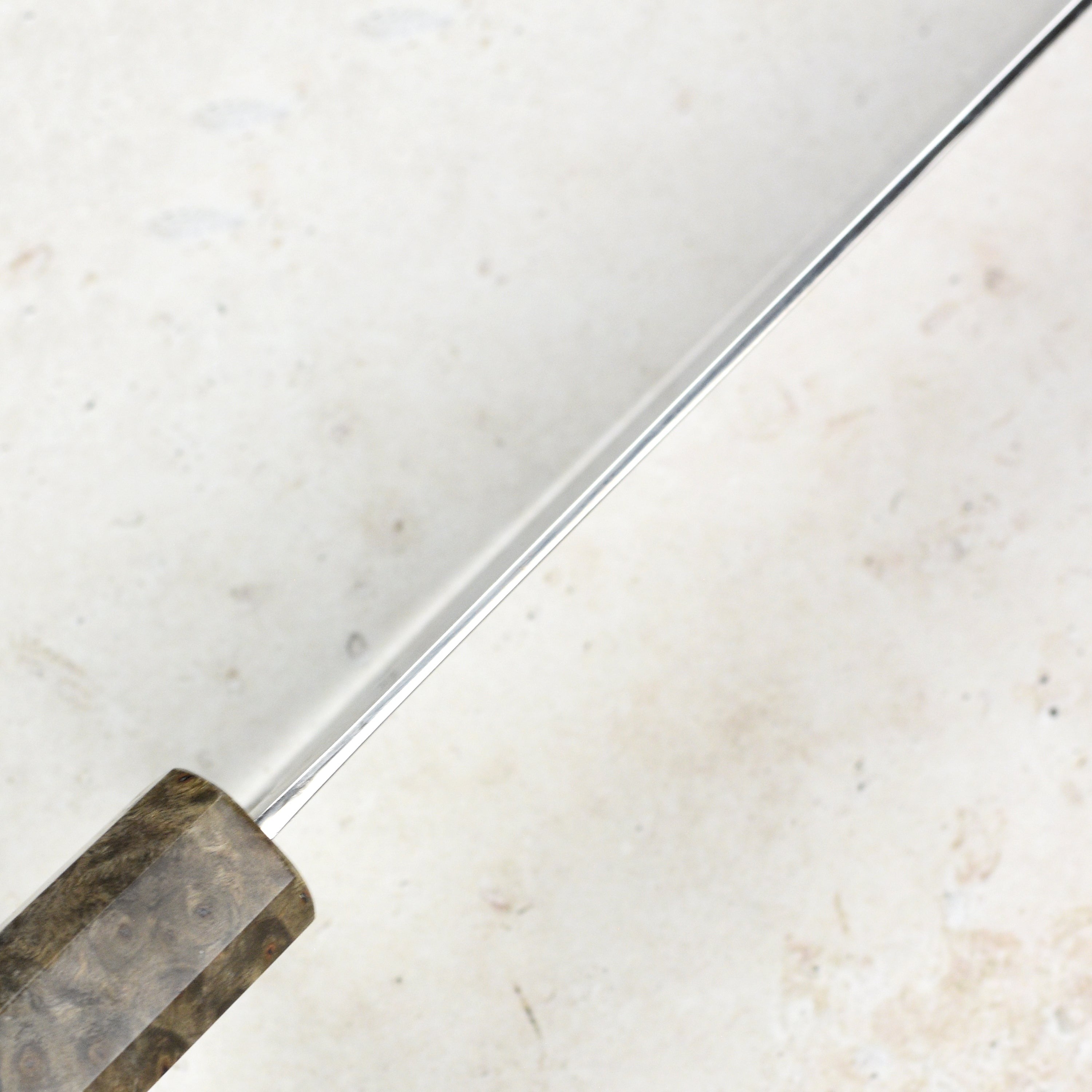 Hatsukokoro Ryuhyo SG2 Damascus 8.25" Gyuto, Stabilized Birch
