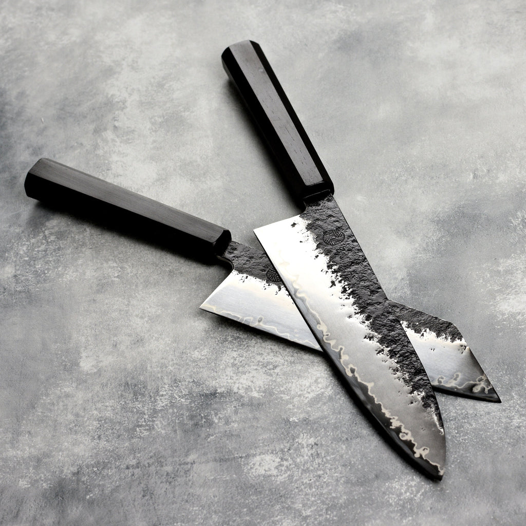 Zuma Black Forged Bunka & Chef's Knife Set with Sheaths