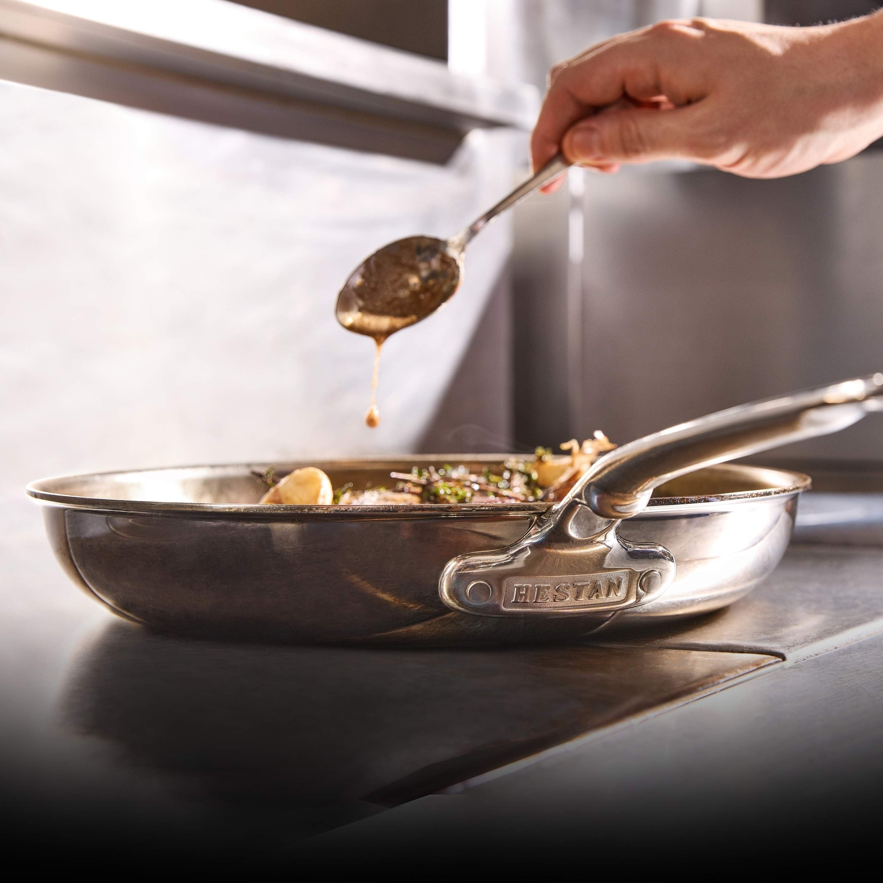 Hestan ProBond Luxe 3 Piece Stainless Steel Skillet Set