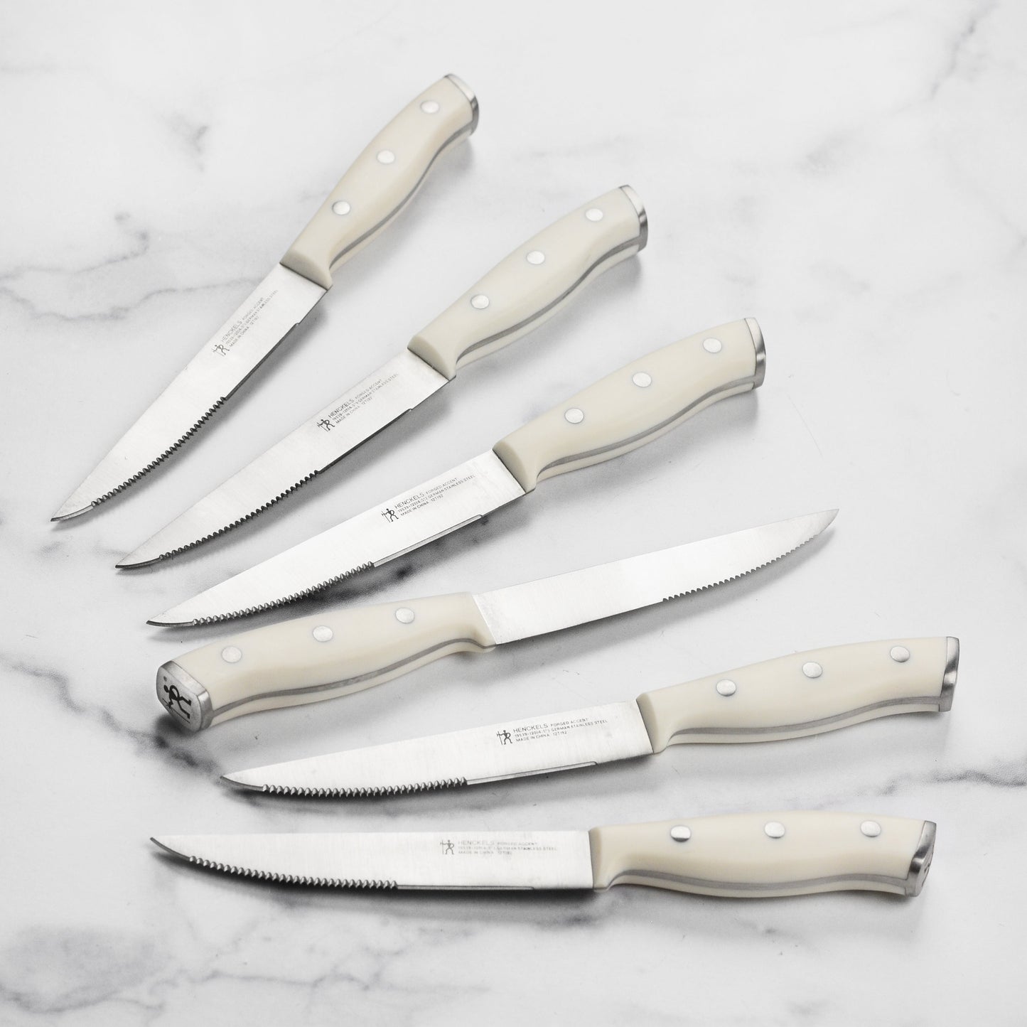 Henckels Forged Accent 16 Piece Off-White Knife Block Set