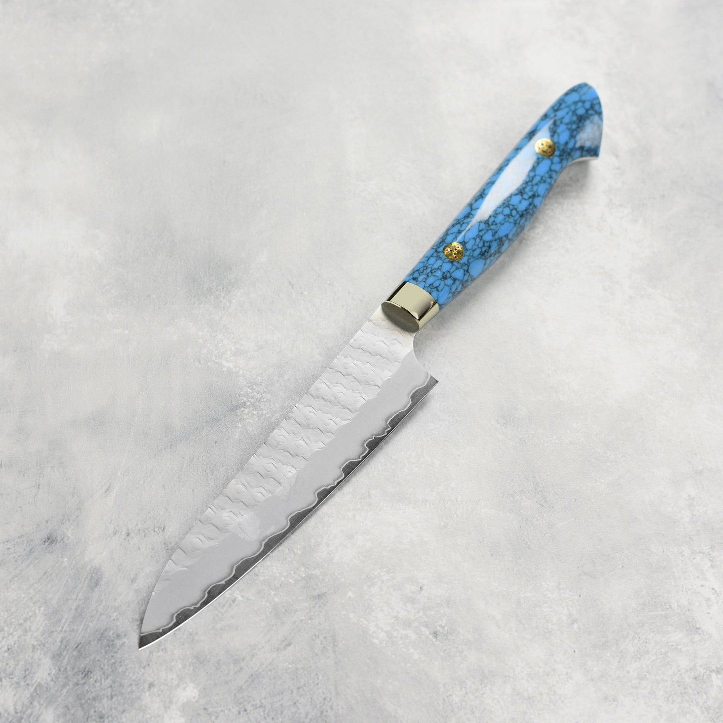 Nigara SG2 Migaki Tsuchime 5.9" Petty, Blue Turquoise