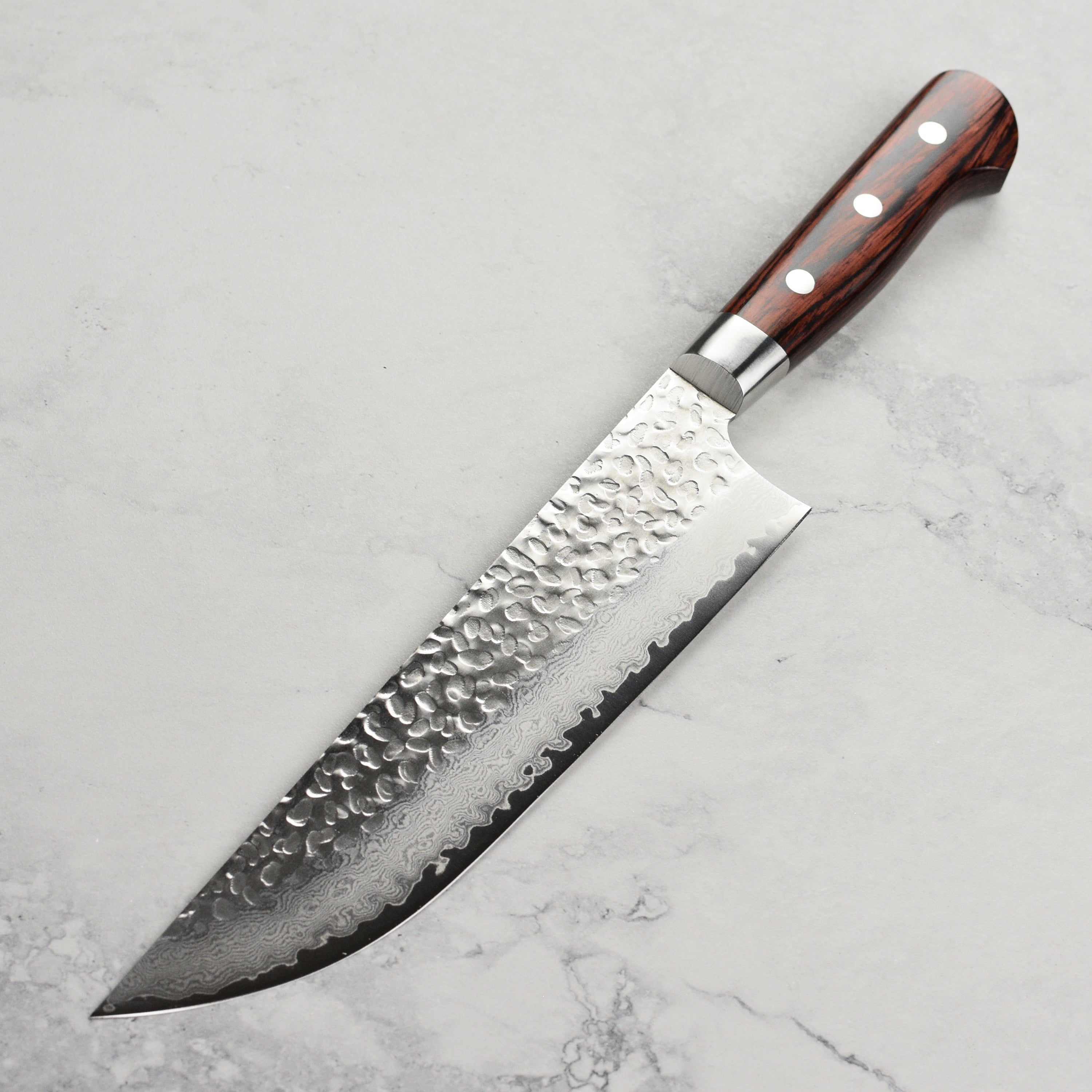 Takayuki Hammered Damascus 8.25" Butcher's Knife