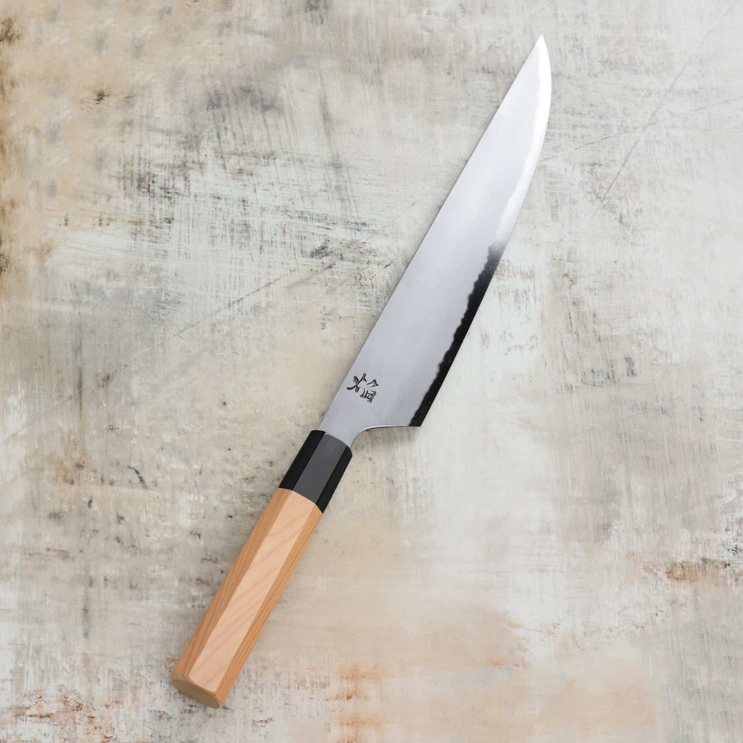Takayuki x Itsuo Doi Homura Aogami #2 9.4" Sujihiki with Saya