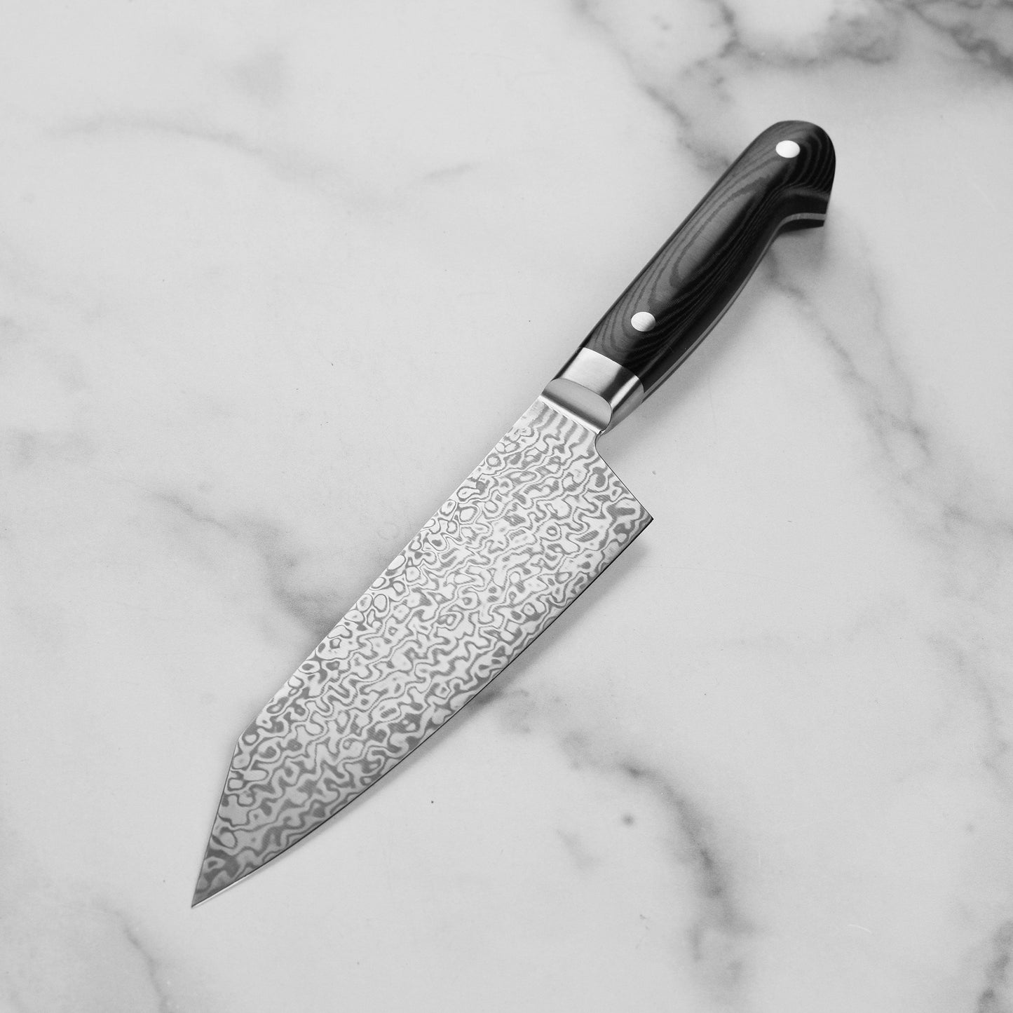 Takayuki Coreless Damascus 6.3" Bunka