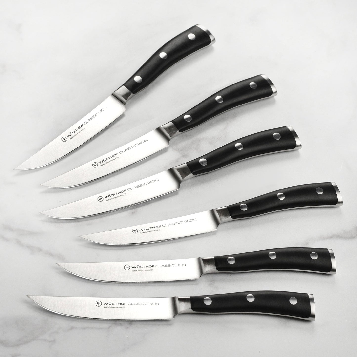Wusthof Classic Ikon 6 Piece Steak Knife Set with Wood Case