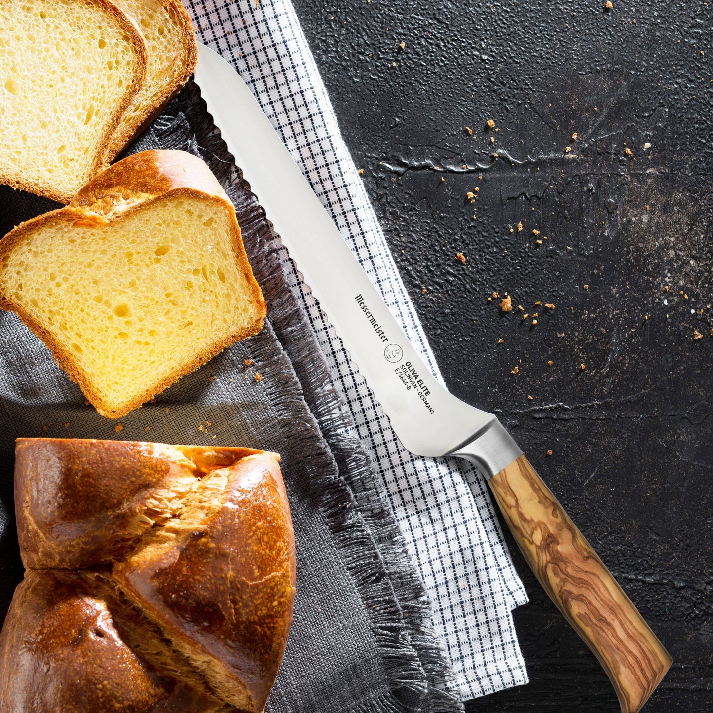 Messermeister Oliva Elite 8" Offset Bread Knife