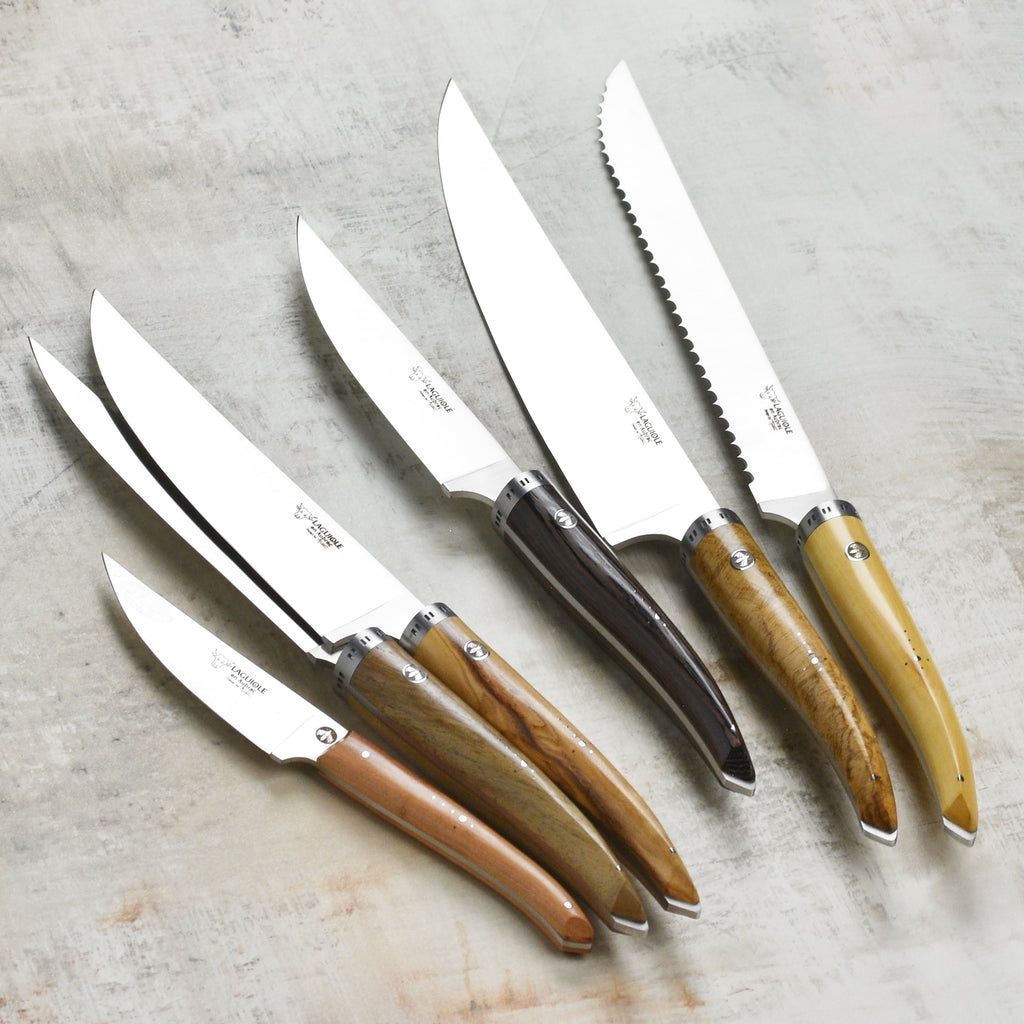 Laguiole en Aubrac 7 Piece Magnetic Knife Block Set