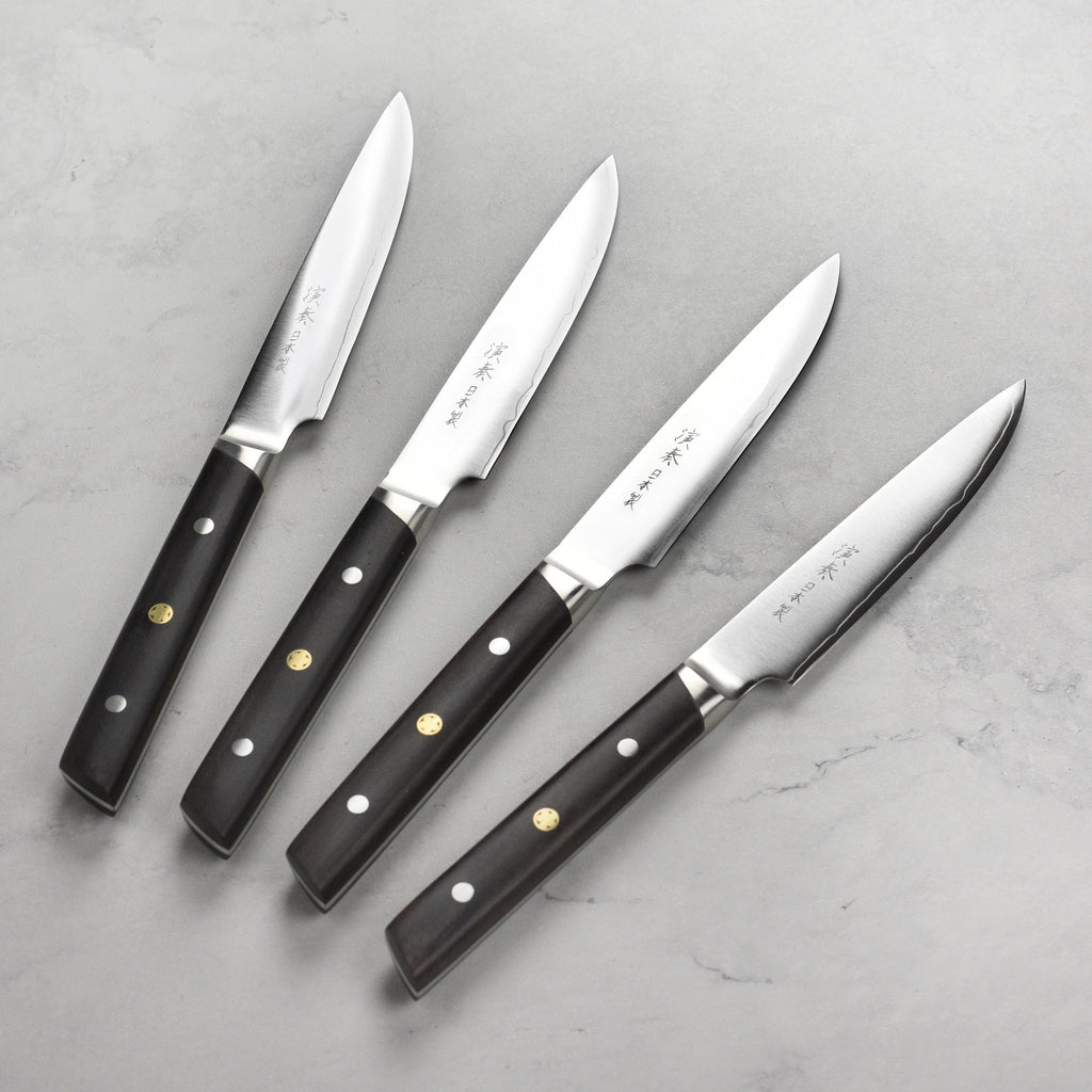 Enso Modern 4 Piece Steak Knife Set, Ebony