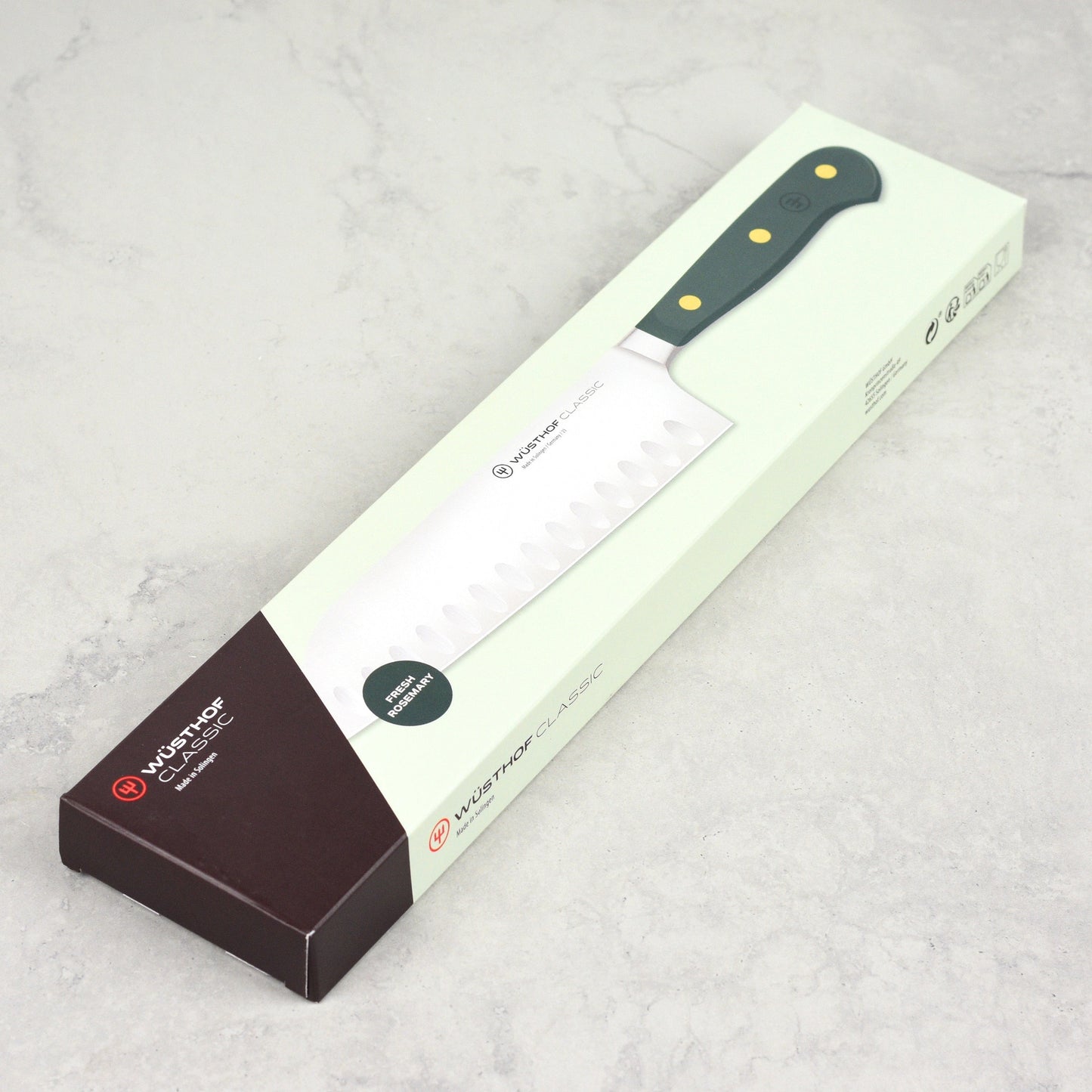 Wusthof Classic Fresh Rosemary 7" Hollow Edge Santoku Knife