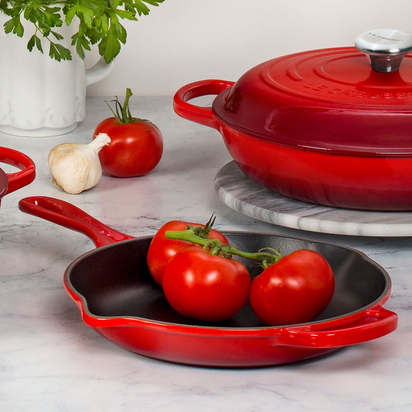 Le Creuset Signature Cast Iron 10.25" Cerise Skillet