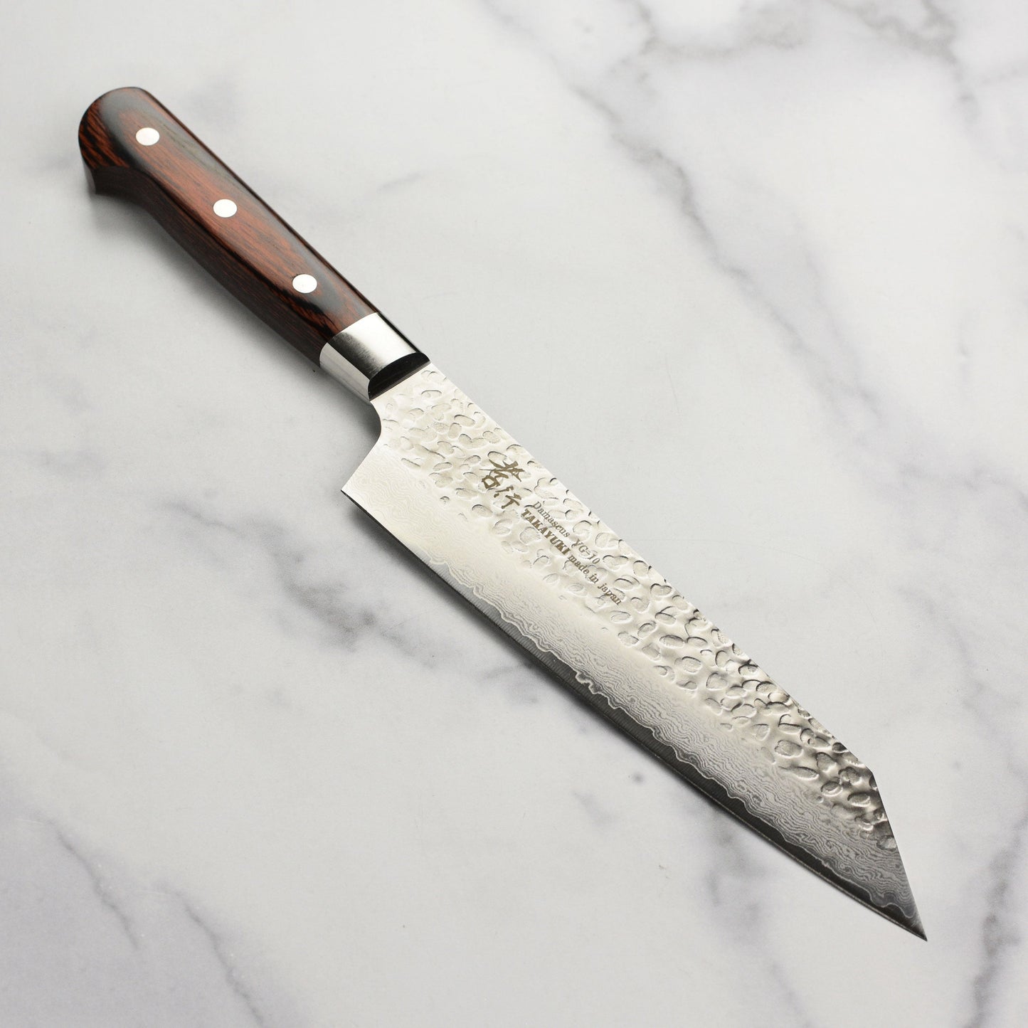 Takayuki Hammered Damascus 7.5" Bunka