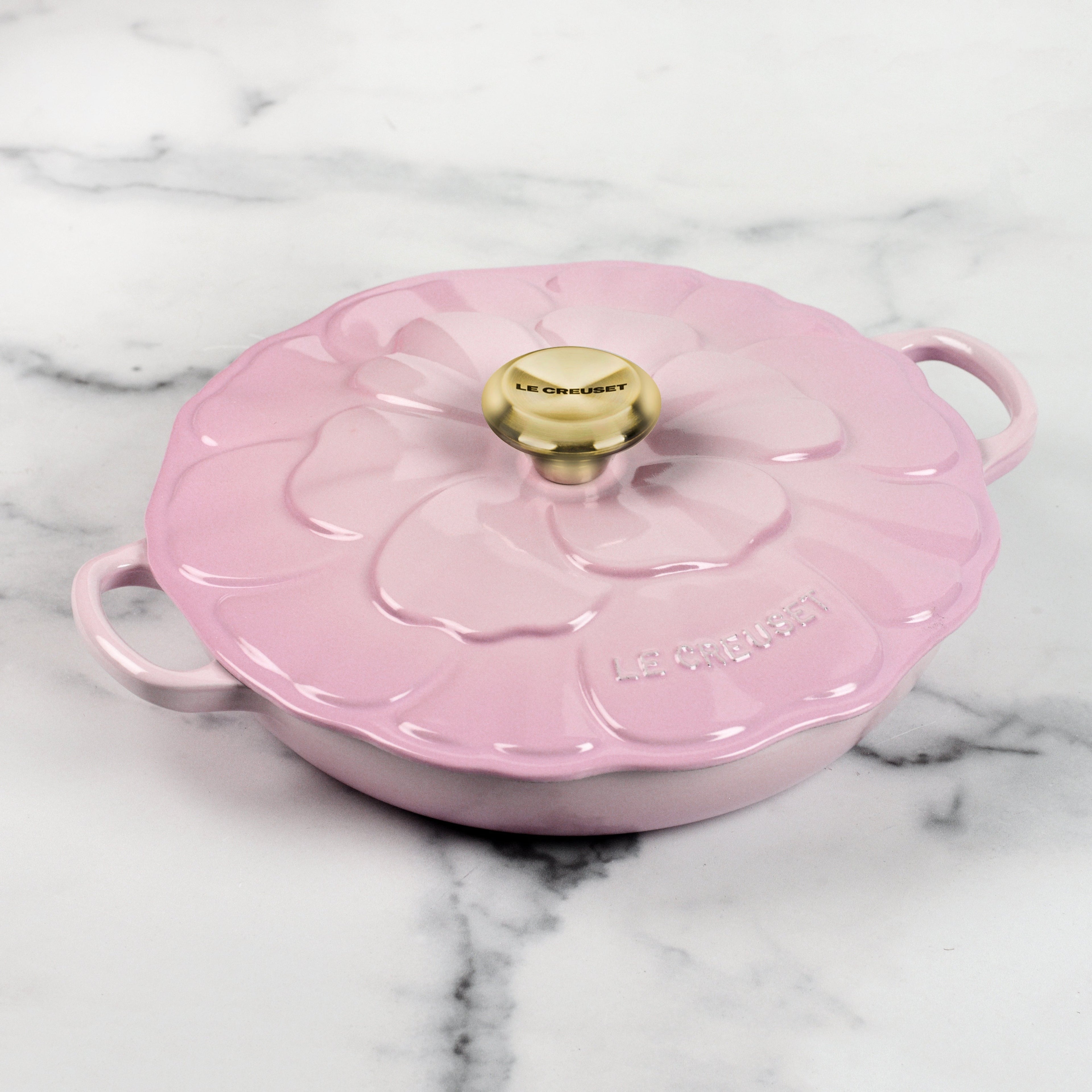 Le Creuset Signature Cast Iron 2.25-quart Chiffon Pink Petal Braiser