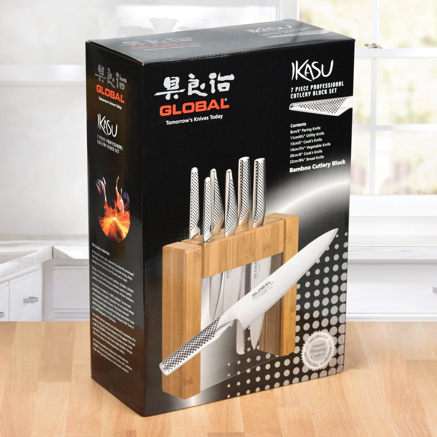 Global Ikasu 7 Piece Knife Block Set