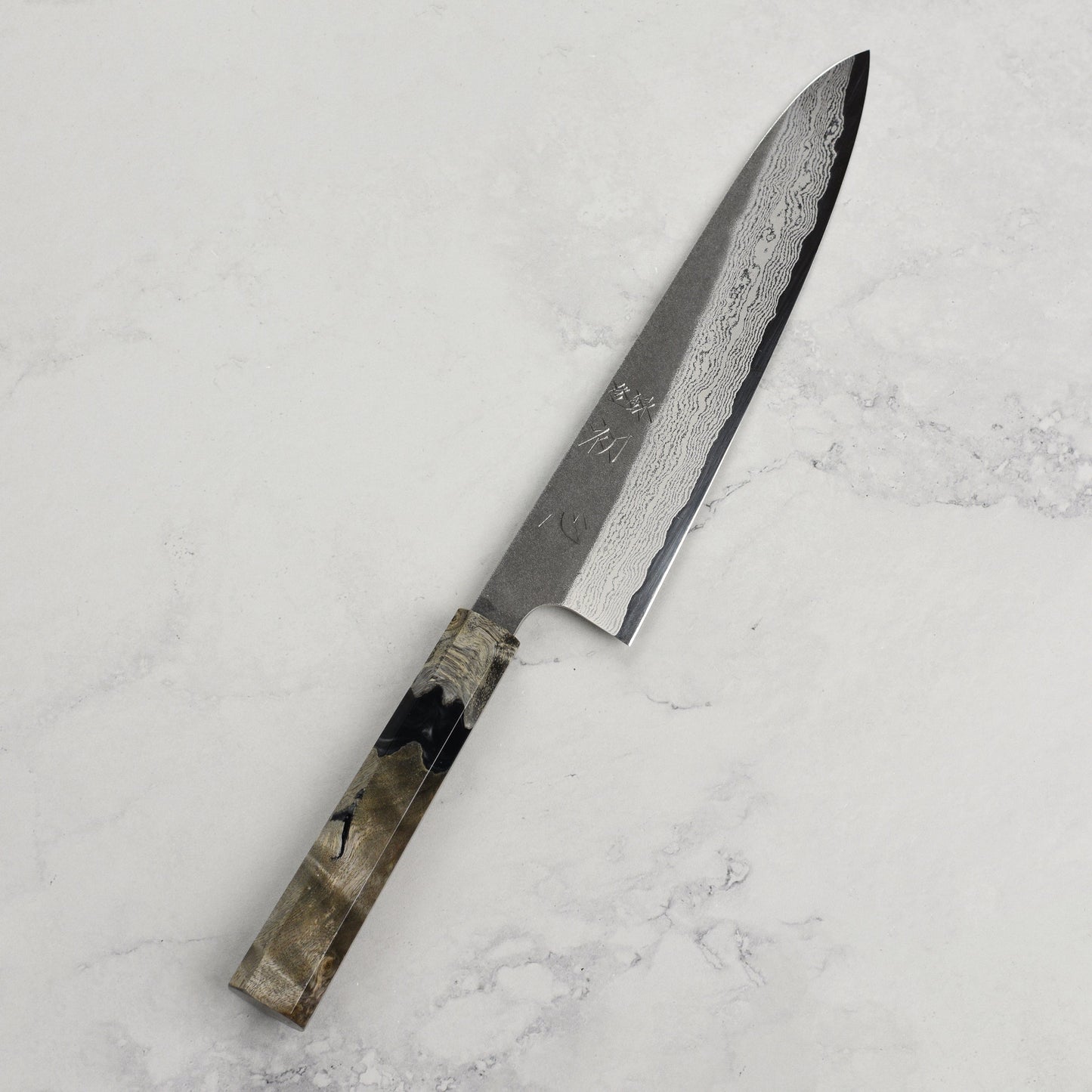Hatsukokoro Atelier Kurouchi Damascus 8.25" Gyuto