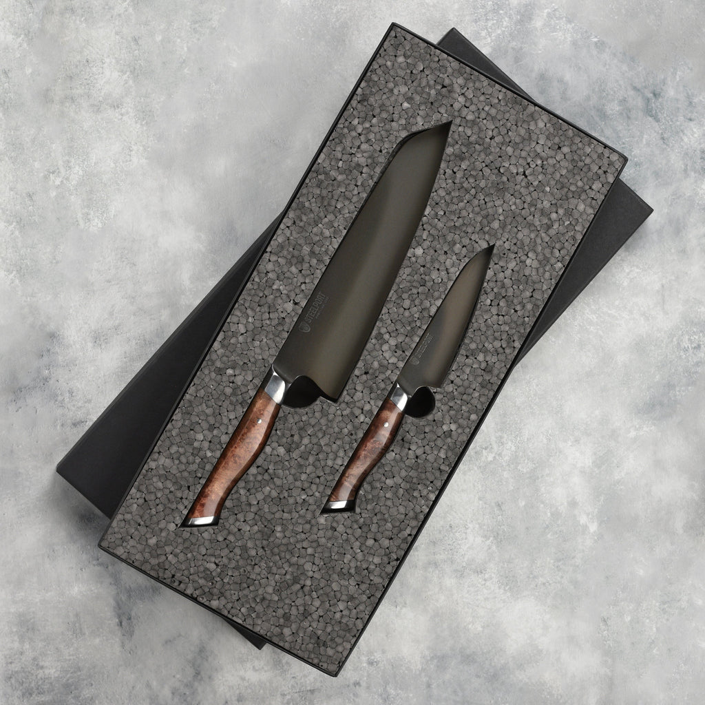 Steelport Carbon Steel 2 Piece Starter Knife Set with Oregon Maple Magnetic Sheaths