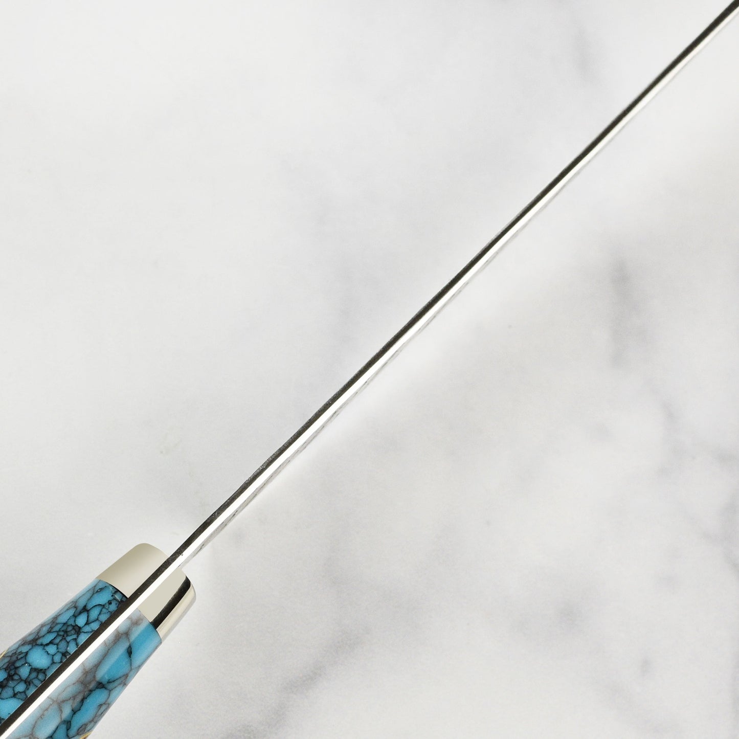 Nigara SG2 Kurouchi Tsuchime 5.9" Kiritsuke Petty, Blue Turquoise