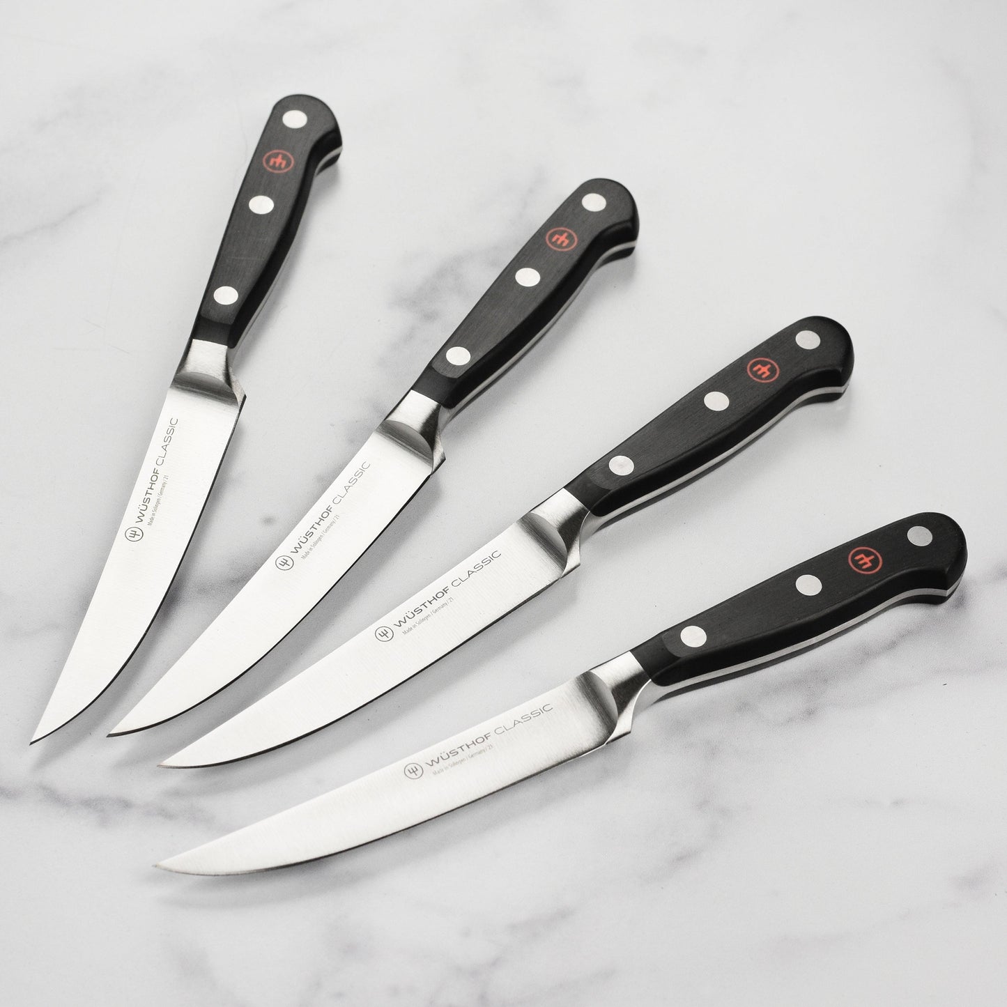 Wusthof Classic 4 Piece Steak Knife Set with Wood Case